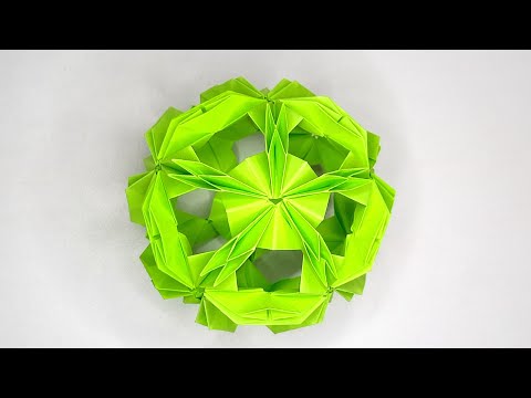 Видео: Как сделать бумажный шар Кусудама