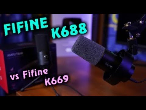 Видео: FIFINE K688 обзор студийного микрофона в сравнении с бюджетным Fifine K669 [4K review]