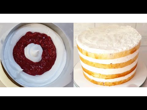 Видео: Вкусный торт без лактозы с малиновым конфи. Lactose free cake. Eiweißcreme