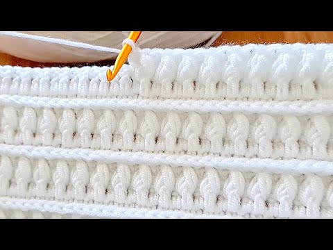 Видео: Ух ты, как сделать очень простой 3D привлекательный узор для вязания детского пледа крючком.