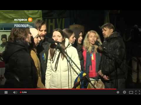 Видео: Помишляйте, чєловєци -- sung on Maidan by Божичі