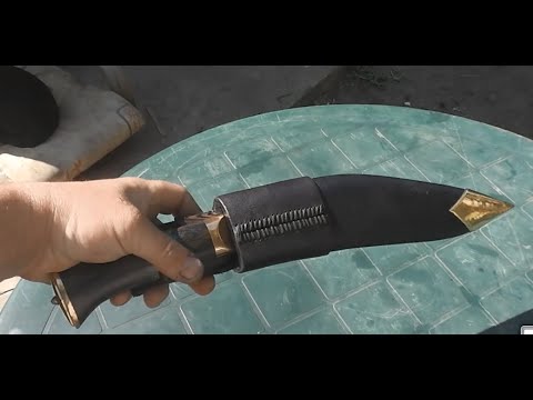 Видео: кукри в полном комплекте делаем ножны и два маленьких ножичка к нему