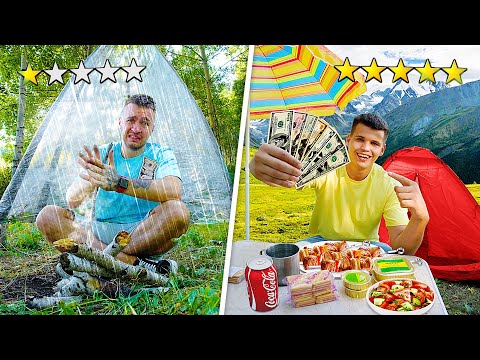 Видео: ВЫЖИВАНИЕ В ЛЕСУ НА 10$ VS 100$!