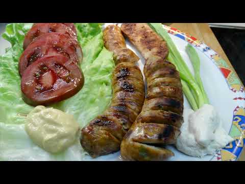 Видео: Колбаса балканская, вареная, острая с луком-пореем, без химии - SUB - Yami Yami