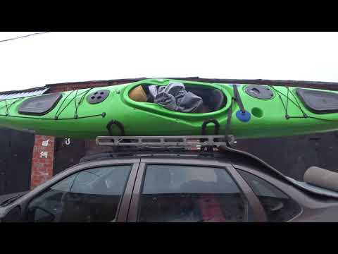 Видео: Китайские крепления каяка на крышу авто. Первые впечатления