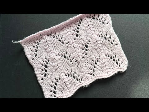 Видео: Простой, красивый узор спицами + схема