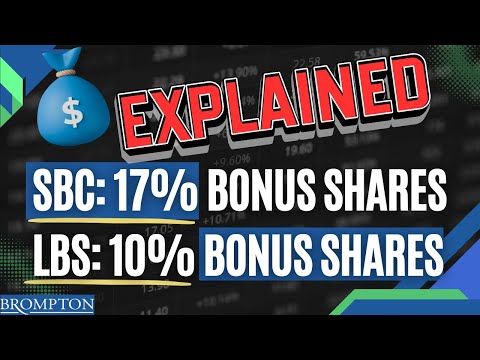 Видео: БОНУСНЫЕ акции Brompton Split Share Funds! SBC (БОНУС 17%) и LBS (БОНУС)