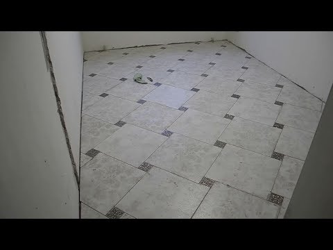 Видео: Скоростная укладка плитки по диагонали 2