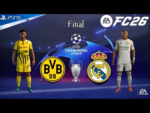 Видео: FC 25 — Реал Мадрид против Дортмунда | Финал ЛЧ | Эпическое противостояние Килиана Мбаппе и Джоба...
