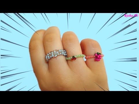 Видео: Как сделать колечки из бисера ТОП 3 Простых Способа!