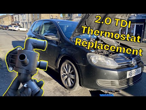 Видео: Замена термостата VW Golf Mk6 2.0 TDI / Volkswagen Golf Mk6 2.0 TDI: двигатель холодный? Проблемы...