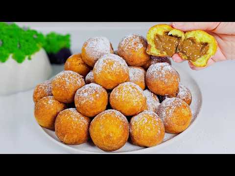 Видео: Самые ПЫШНЫЕ!!Пончики Из Пачки ТВОРОГА Без ДРОЖЖЕЙ с НАЧИНКОЙ✅️ Творожные Шарики как ПУХ