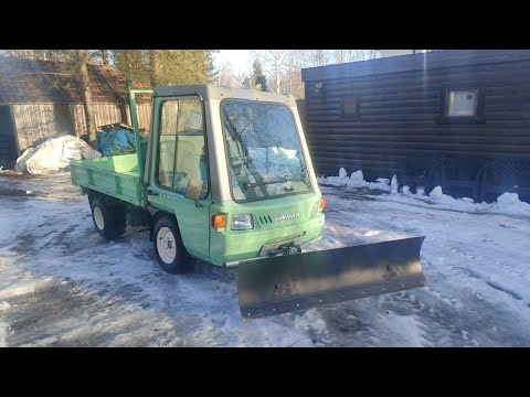 Видео: Yanmar C12 VS Yanmar HFG187RPC UTV Deep Snow Dump.Установил отвал и лебедку.The beast is in action