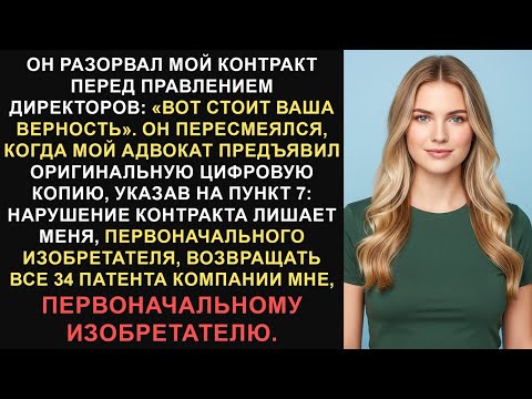 Видео: Генеральный директор уничтожил мой контракт? Я изъял 34 патента.