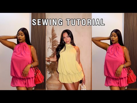 Видео: Как сшить мини-платье с пузырьками | Простой урок шитья