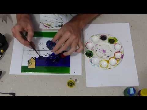 Видео: Рисование на стекле. Часть 5(а). Рисуем