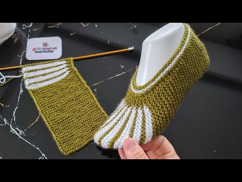 Видео: Новый дизайн Схема вязания носков Вязание женских тапочек узорами