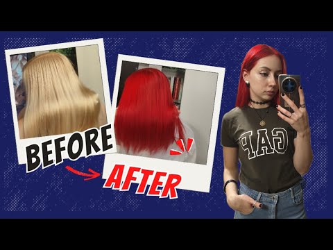Видео: ⚡️ПРОЩАЙ, БЛОНДИНКА! Мое преображение в красный 🔥/
