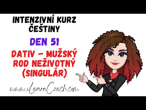 Видео: Курс чешского 51: Дательный падеж - мужской неодушевленный (единственное число)