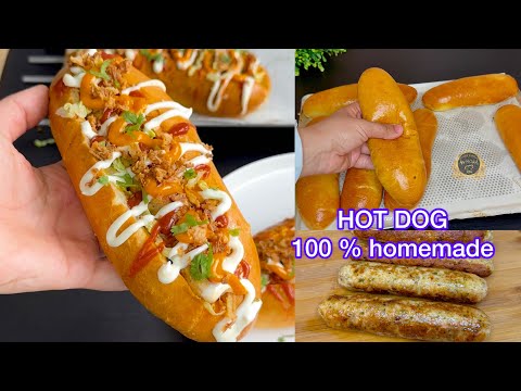 Видео: 100% ДОМАШНИЙ ХОТ-ДОГ! ОЧЕНЬ МЯГКИЙ ХЛЕБ И ДОМАШНИЕ КУРИНЫЕ КОЛБАСЫ!!