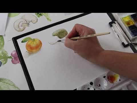 Видео: Food sketch. Как рисовать овощи и фрукты