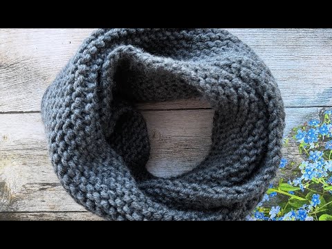 Видео: Вяжем снуд платочной вязкой