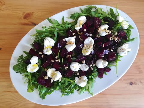 Видео: свекольный САЛАТ с рукколой и сыром — просто и быстро👍