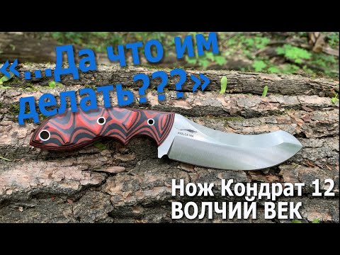 Видео: ОБЗОР: нож КОНДРАТ 12, мастерская Волчий Век. Самооборона ч.1