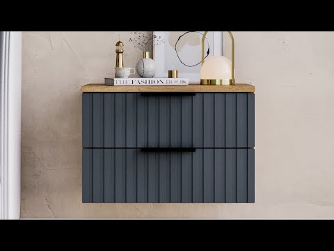 Видео: Инструкция | Тумба прикроватная подвесная, 2 ящика | Лофт Вельвет