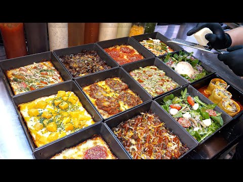 Видео: Забудь о круглой пицце… эта квадратная взорвет твой мозг! / Корейская еда!