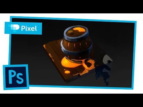 Видео: Рисуем пиратский бочонок в Adobe Photoshop | уроки для новичков