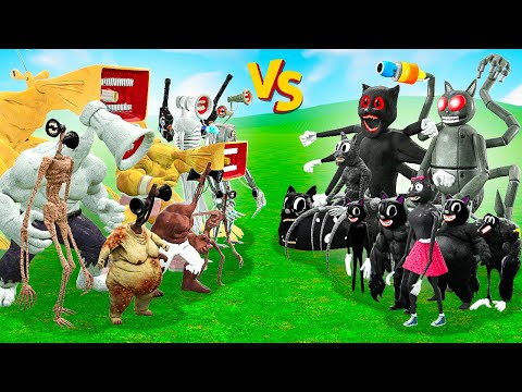 Видео: ВСЕ СИРЕНОГОЛОВЫЕ ПРОТИВ ВСЕХ МУЛЬТЯШНЫХ КОТОВ В ГАРРИС МОД! SIREN HEAD VS CARTOON CAT В Garry`s Mod