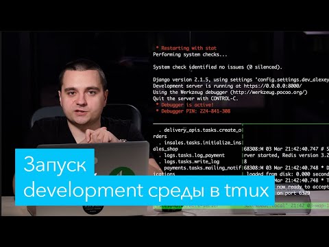 Видео: Запуск среды разработки в tmux
