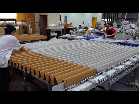 Видео: Процесс изготовления штор. Удивительная корейская фабрика массового производства штор