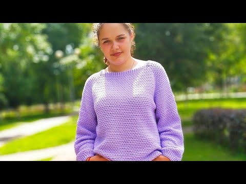 Видео: Самый Простой РЕГЛАН  КРЮЧКОМ / УЗОР ДЛЯ ЛЕТНИХ ДЖЕМПЕРОВ, СВИТЕРОВ/ Джемпер ( Свитер) крючком.
