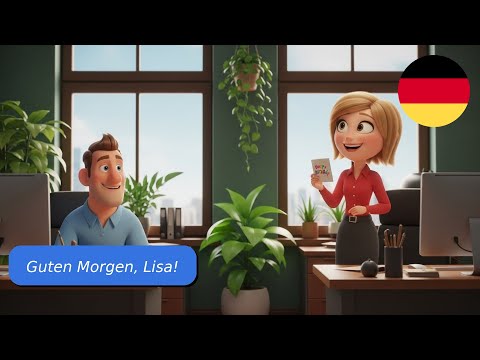 Видео: 10 простых диалогов на немецком A1 A2 В офисе