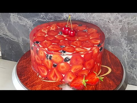 Видео: "Стеклянный" Торт Желе Без Выпечки