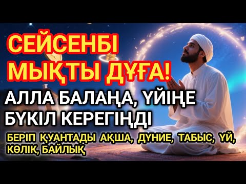 Видео: 🕋СЕЙСЕНБІ күні ең құдіретті дұға! Алла тілегіңді және балаңа жақсылық нәсіп етсін, иншаАлла