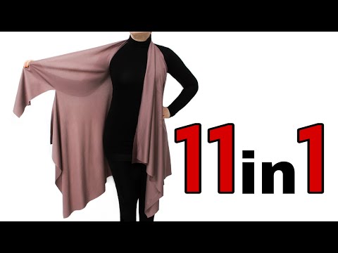 Видео: Нет шитья! Разрезать за 2 минуты, носить 11 разными способами! ❤️Как жилет, платье, юбка, блузка