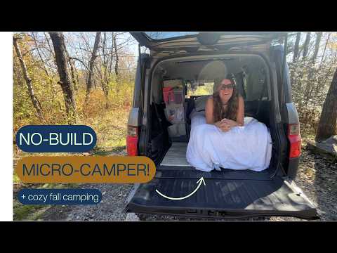 Видео: Мой переделанный без сборки кемпер Honda Element Car + видеоблог о спокойном осеннем кемпинге
