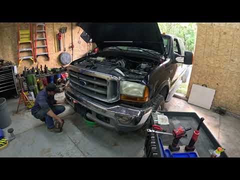 Видео: Процесс снятия двигателя Ford Powerstroke 7.3 99-03