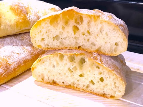 Видео: ЧИАБАТТА  Хлеб без Замеса невероятной вкусноты  за 10 мин личного времени.  Проверенный Рецепт