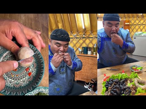 Видео: Монгольская еда, булочки с начинкой, баранья колбаса [баго] #кемпинг #кулинария #еда #деревня
