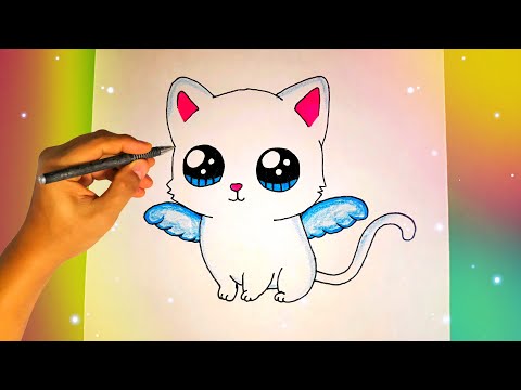 Видео: Как нарисовать КОТА С КРЫЛЬЯМИ?