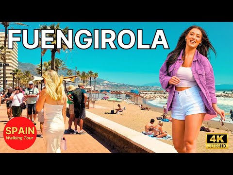 Видео: 🇪🇦[4K 60 кадров в секунду] ФУЭНХИРОЛА, Испания ⛱️ Прекрасная прогулка по набережной-Коста-дель-Соль