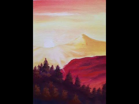 Видео: Как да нарисуваме Изгрев с маслени или акрилни бои