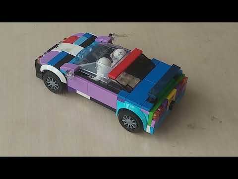 Видео: сборка самодельной toyota MR2 из lego