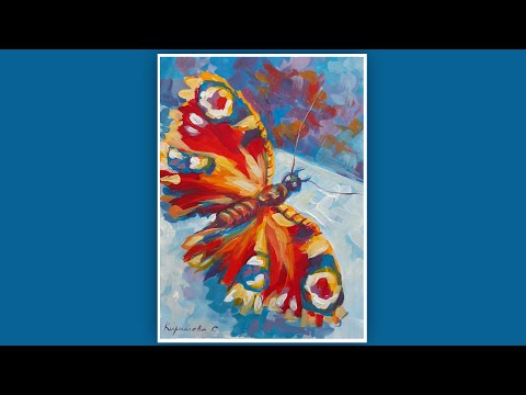 Видео: КАК НАРИСОВАТЬ БАБОЧКУ. РИСУЕМ БАБОЧКУ. ЯРКАЯ БАБОЧКА ГУАШЬЮ.🦋МАЗКОВАЯ ЖИВОПИСЬ