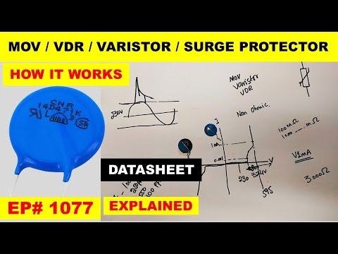 Видео: Что такое MOV, варистор, VDR? Объяснение функций и технических данных