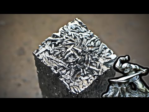 Видео: Дамасская сталь из гвоздей для обуви. Жареные гвозди.